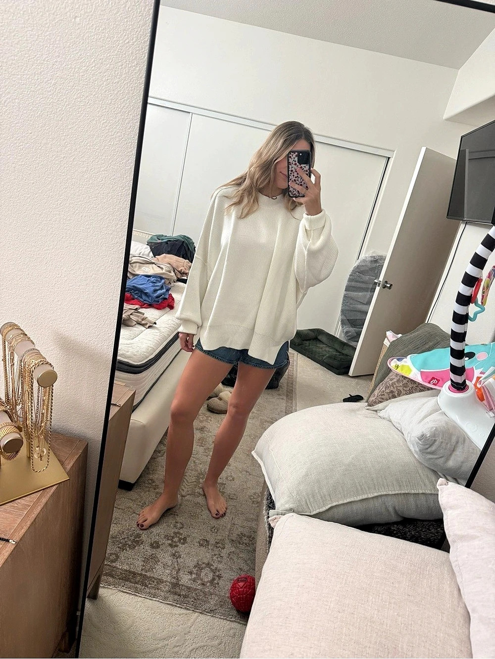 Free People Slouchy Tunic White